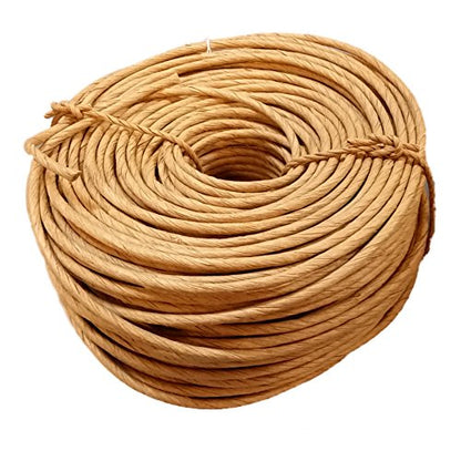 Fibre Rush Seating Kit with Full Color Instructions by Ed Hammond, 350' Coil of 5/32 Fiber Rush Kraft Brown, Plus a Peg and a Wedge (5/32 (350')