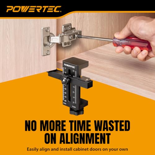 POWERTEC Cabinet Door Mounting Jig for Upper Wall Cabinets (72426) - style: Cabinet Door Mounting Jig