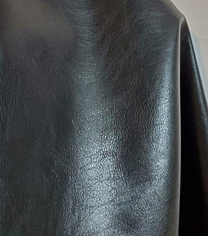NAT Leathers | Black Smooth Soft Faux Vegan Leather Fabric PU Peta Approved Vegan | 1 Yard (36 x 54 inch Wide) Cut by Yard | Synthetic Pleather 0.9 mm Nappa Upholstery | 36"x54" - color: Black Small Grain