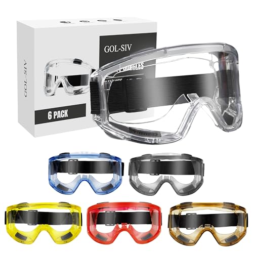 Anti Fog Safety Goggles, Ansi Z87.1 | 6 Packs