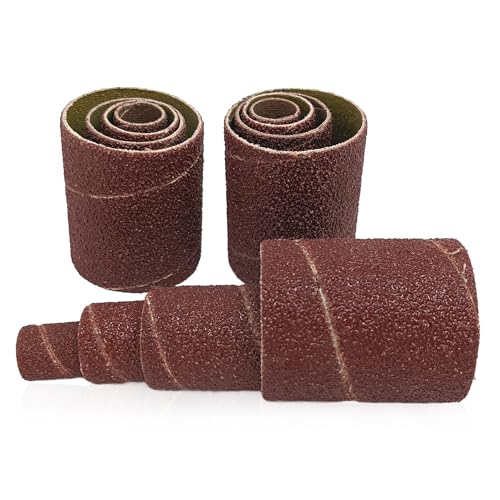LINE10 Tools 12 Pack Spindle Sanding Sleeves, 2 Inch Long, 60, 80 and 120 Grit - size: 60-80-120 Grit, style: 12pc Sleeves Refill