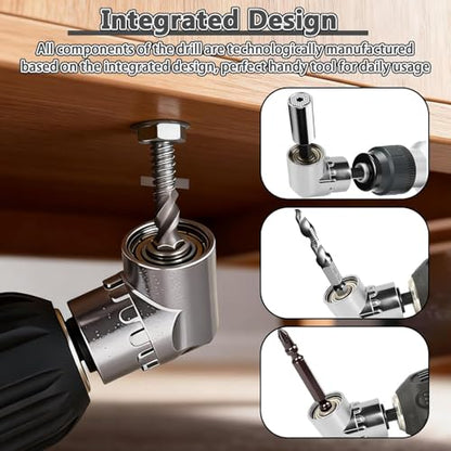 Right Angle Drill Driver, 105 Degree Adapter for Electric Drill, Screwdriver, and DIY Home Projects（Silver） - color: Silver