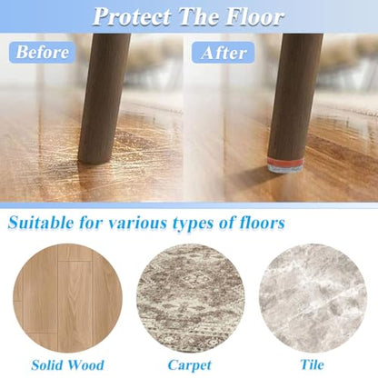 Nail-on Furniture Felt Pads, 30pack 20mm Round Table Chair Leg Pad - color: Brown, size: Φ 20 mm