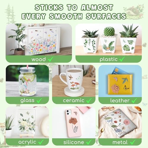 Joeyan Rub On Transfers for Crafts and Furniture, 2 Sheets Large Rub on Stickers DIY Spring Animal Transfer Decals for Wood Glass Metal Canvas Porcelain Plastic Home Decorations, 11" x16" - style: Spring Forest