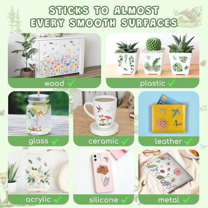 Joeyan Rub On Transfers for Crafts and Furniture, 2 Sheets Large Rub on Stickers DIY Spring Animal Transfer Decals for Wood Glass Metal Canvas Porcelain Plastic Home Decorations, 11" x16" - style: Spring Forest
