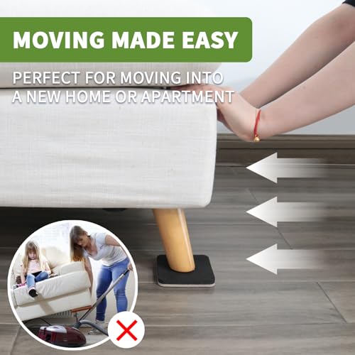 Felt Furniture Sliders for Hardwood Floors 16 PCS, 3 1/2" Beige - size: 16 PCS 3 1/2'' Beige