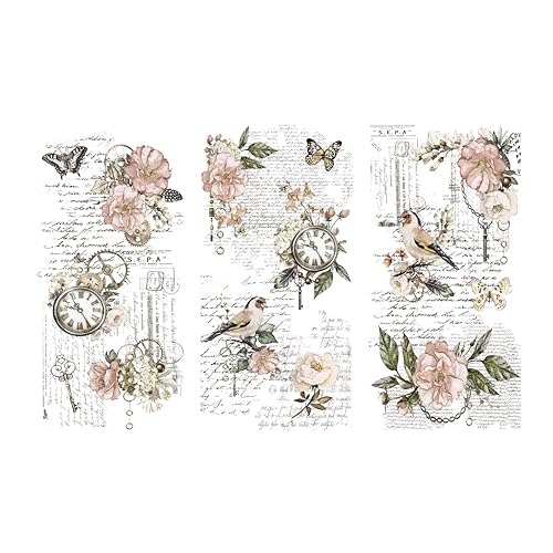 Rub on Transfers for Crafts and Furniture | 3 Design Sheets 6”x 12” | Home Decor | Decals | by Thymeless Designs (Memories of Paris) - style: Memories of Paris
