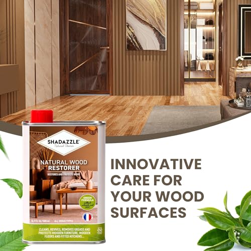 Shadazzle Natural Wood Restorer, All-in-One Solution Polish Cleaner 500ml