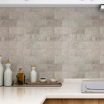 Art3d Peel and Stick Backsplash, Stick on Wall Tile, 10-Pack, Stone Beige - color: Stone Beige 10pcs