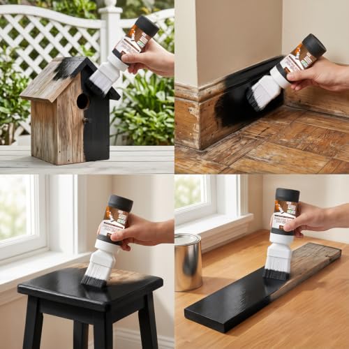 Black Touch-Up Paint Pen for Wood,Furniture,Cabinets,6.35 Oz - color: -Black