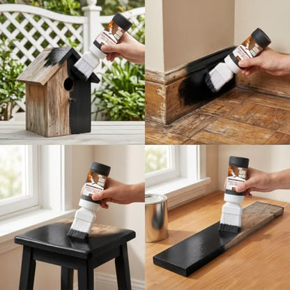 Black Touch-Up Paint Pen for Wood,Furniture,Cabinets,6.35 Oz - color: -Black