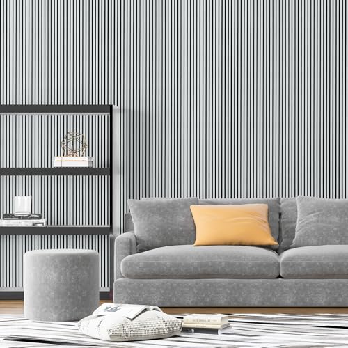Art3d Fine Bar Design Slim Slat Wall Panel, 104 x 12 Inch, 4-Pack, Poplar - color: Fine Bar Poplar