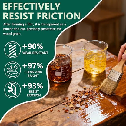 8 oz Shellac Flakes, Dewaxed Blonde Shellac | Wood Finish Value Pack: 4 oz Yellow & 4 oz Purple(Total 8 oz) | All-Natural, Non-Toxic, Eco-Friendly Furniture Finish - size: 4 oz per color