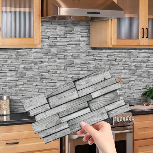 24pcs Peel and Stick Backsplash Tile Wall Stickers 9.68x4.72 inch - color: Hzw-xy-htp-101