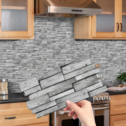 24pcs Peel and Stick Backsplash Tile Wall Stickers 9.68x4.72 inch - color: Hzw-xy-htp-101