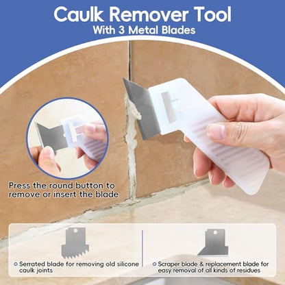 Goopreen 11 PCS Silicone Caulking Tool Kit, Caulk Remover Tool