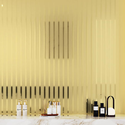 Champagne Gold Metallic Striped Wall Panels Peel and Stick for Wall 12×118" - color: Gold, size: 11.8" x 118"