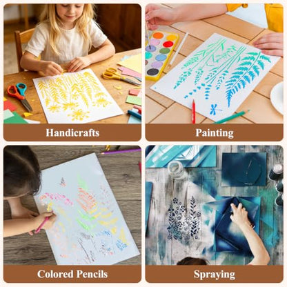 Alipis 15 Pack Flower Stencils for Painting on Wood and Walls