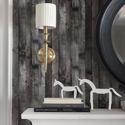 Peel and Stick Wood Wallpaper Grey/Black Vinyl 17.3"×120" Contact Paper Self Adhesive Thick Waterproof Self Adhesive for Cabinets liveroom - color: Grey/Black, size: 17.3" x 120"