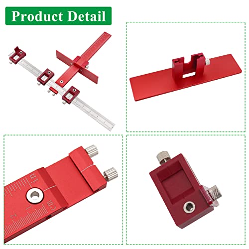 Cabinet Hardware Jig Tool Use for Handles and Pulls on Drawers/Doors-Red