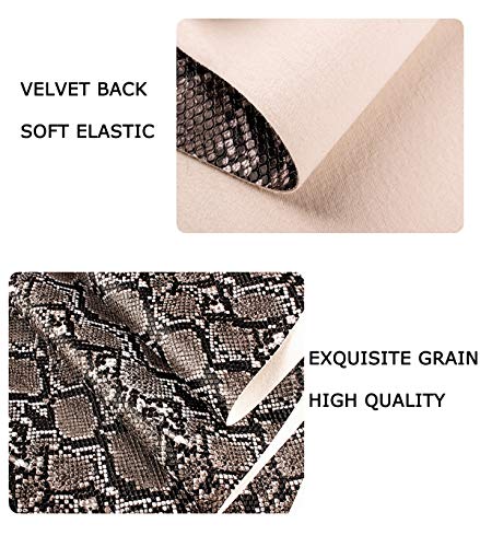 3D Anaconda Snake Skin Vinyl Faux Leather Upholstery Fabric By Meter, Embossed PU Fabric Leather Sheets for Earrings DIY Crafts Chairs Seats Sofa 54''x39'' 138x100cm(Color:White) - color: White