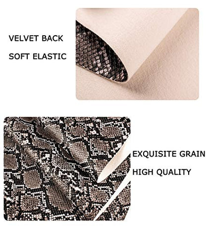 3D Anaconda Snake Skin Vinyl Faux Leather Upholstery Fabric By Meter, Embossed PU Fabric Leather Sheets for Earrings DIY Crafts Chairs Seats Sofa 54''x39'' 138x100cm(Color:White) - color: White