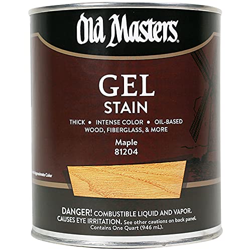 4-Pack of 1 qt Old Masters 81204 Maple Gel Stain Oil-Based Stain - color: Maple, size: 1 Quart (Single)