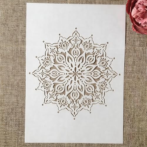TIAMECH A4 Reusable Mandala Rangoli Stencil for Painting - style: Mandala Rangoli
