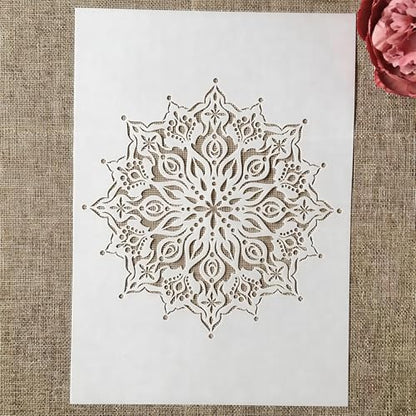 TIAMECH A4 Reusable Mandala Rangoli Stencil for Painting - style: Mandala Rangoli