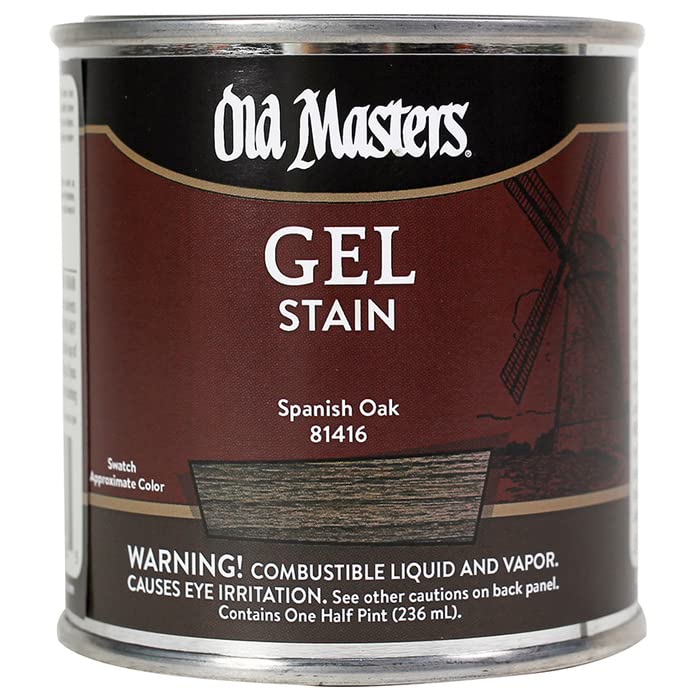 Old Masters Semi-Transparent Spanish Oak Oil-Based Gel Stain 0.5 pt.
