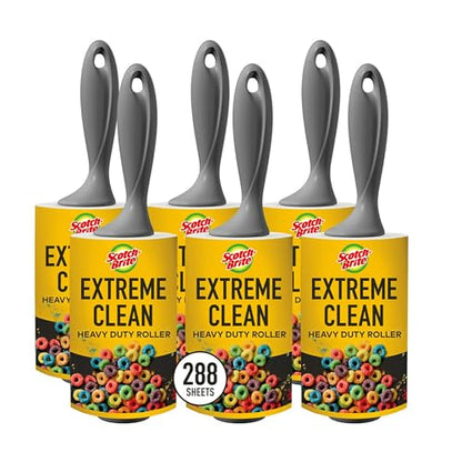 Scotch-Brite 50% Stickier Lint Roller, 288 Sheets Total, 6 Pack - size: 6 Rollers (288 Sheets)