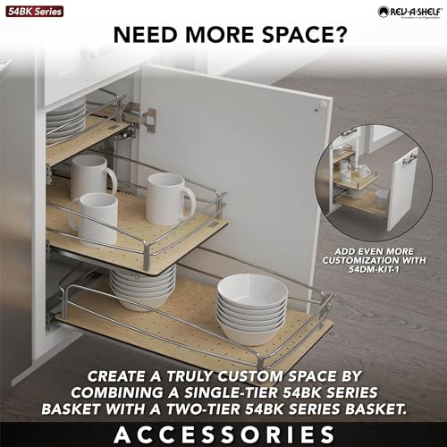 Rev-A-Shelf Pullout Organizer w/Soft-Close, Min Opening Width 11" - size: 15" Cabinet