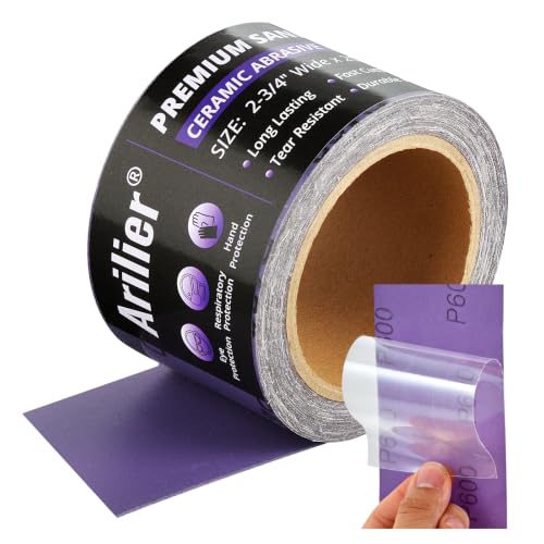 600 Grit Purple Film Ceramic PSA Longboard Sandpaper Roll, 20 Yards - size: 600 Grit