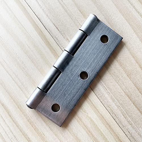 3pcs 304 Stainless Steel 3-inch Folding Butt Hinges Home Furniture Hardware Door Hinges for Door Case Lid Wooden Box Chest (75mm x 50mm x 1.5mm) - size: 3pcs 3-inch w Screws
