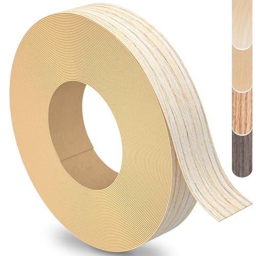 Oak Edge Banding, 1/2 inch x 500ft roll of Veneer Edge Banding, Pre-glued Flexible Real Wood Tape Banding for Cabinet Repair Furniture Restoration - color: White Oak, size: 1/2"x 500ft
