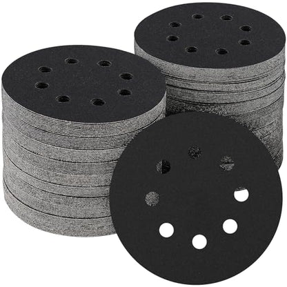 100PCS 5 Inch Sanding Discs 150 Grit Random Orbit Sander Sandpaper - style: Silicon Carbide