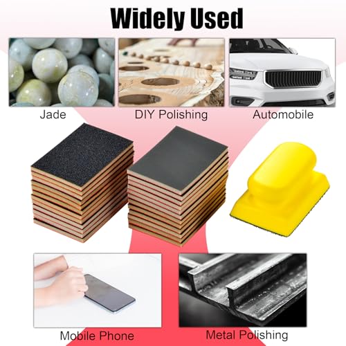 MAXMAN Sanding Sponge Set, 3000 Grit Foam, Wet/Dry Sandpaper for Wood/Metal - style: 3000G