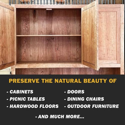 Walrus Oil - 100% Pure Tung Oil, Wood Finish for Any Woodworking Project, Natural, VOC-Free. 128oz / 1 Gallon Jug