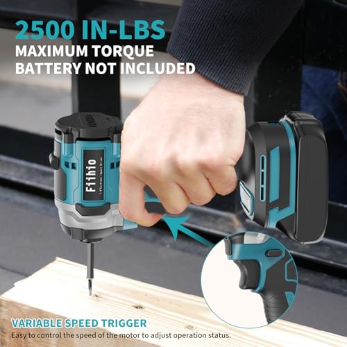 Cordless Impact Driver Compatible with Makita 18V Battery(Tool Only) - color: Blue