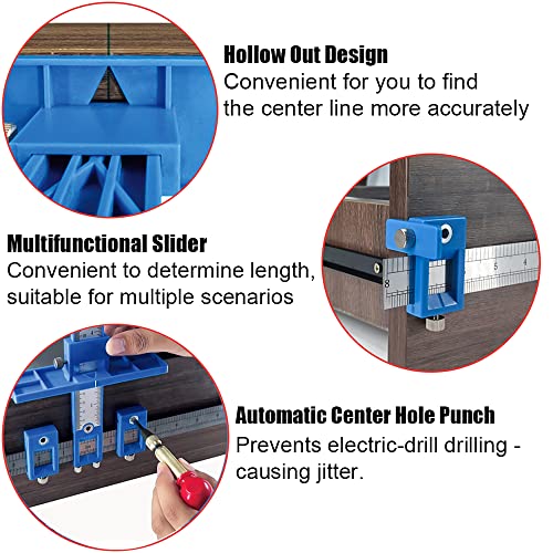 King&Charles Cabinet Hardware Jig & Automatic Center Punch Set. - style: ORIGINAL-ABS