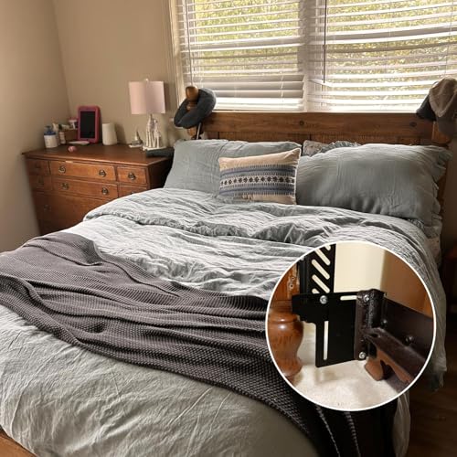 Full to Queen Conversion Kit, 2 PCS Headboard Brackets for Metal Bed Frame