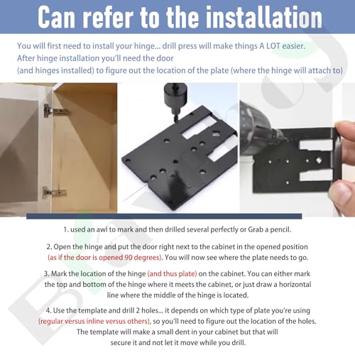 Mounting Plate Template for Bl-um Marking Location On Cabinet Side Panels