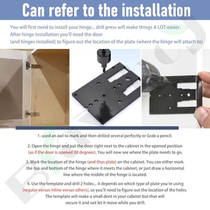 Mounting Plate Template for Bl-um Marking Location On Cabinet Side Panels