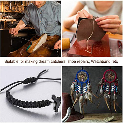 FEPITO Leather Wax Thread Cord Sewing Kit for DIY Leather Crafts