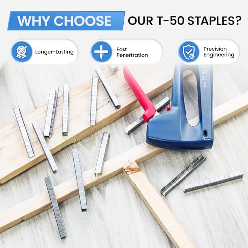 meite T50 Stainless Steel Staples Marine, 1/4 Inch Heavy Duty Staples for Staple Gun - 1512 Counts, 20 Gauge 3/8 Inch Crown T50 Upholstery Staple for Marine Applications - size: 1/4 Inch, style: 1 Pack (1,512 Counts)