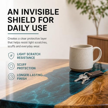 Ceramic Nano Coating for Wood, Nanofinish Coat Protection Kit for Woodworking Countertop, Table Top, and River Tables