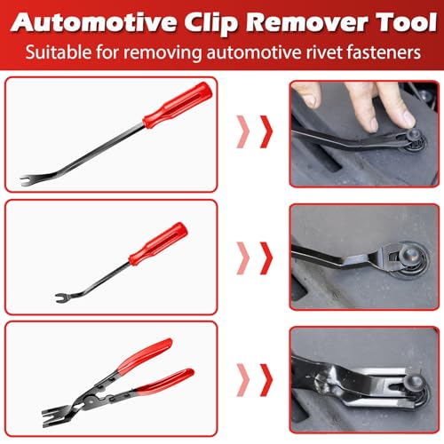 Doaho 7 Pcs Car Trim Removal Tool Kit - Red - color: Red-7 Pcs Trim Removal Tool Kit