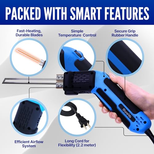 300W Electric Hot Knife Foam Cutter – Heavy-Duty Air-Cooled Styrofoam Cutting Tool Kit with Blades & Accessories for EPS, XPS, PU, KT Board & Sponge | DIY & Crafts