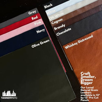 Natural Grain Cow Leathers: 12'' x 12'' Pre-Cut Leather Pieces (Chocolate Brown, 3 Pieces) - color: Chocolate Brown, size: 3 Pieces