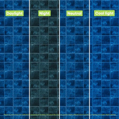 Select 5 Pack Peel and Stick Backsplash Square Tiles, 12x12 in, Blue - color: Blue, size: Square Shape